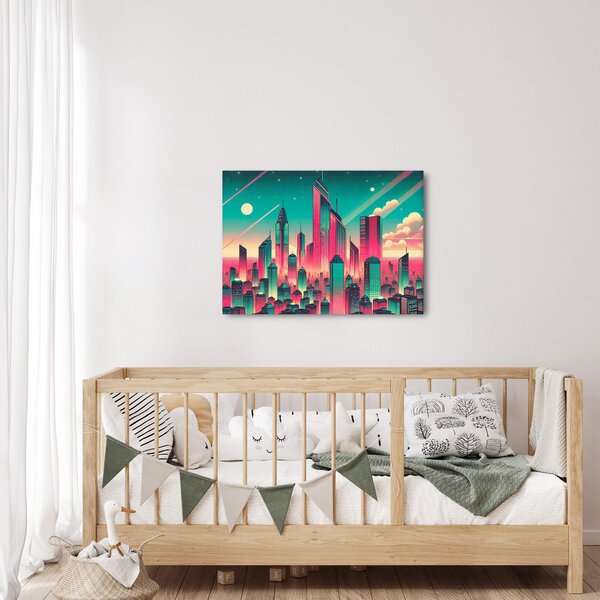 Slika – Veliki grad u pop-art stilu (70x50 cm)