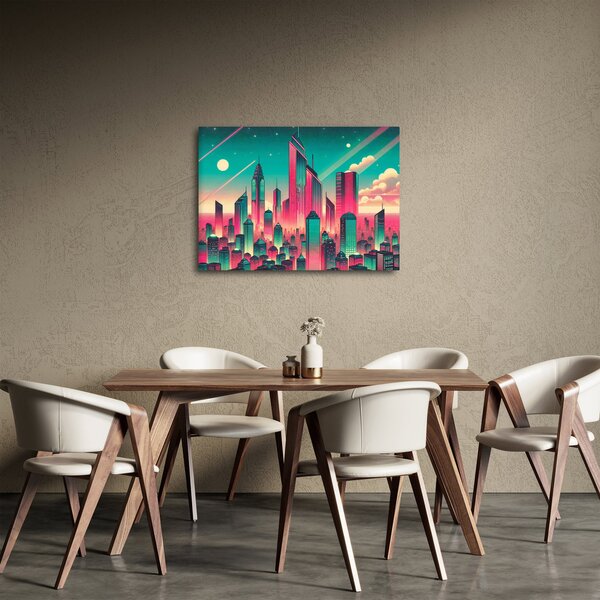 Slika – Veliki grad u pop-art stilu (70x50 cm)
