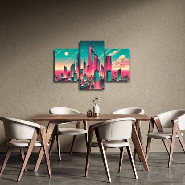 Slika – Veliki grad u pop-art stilu (90x60 cm)