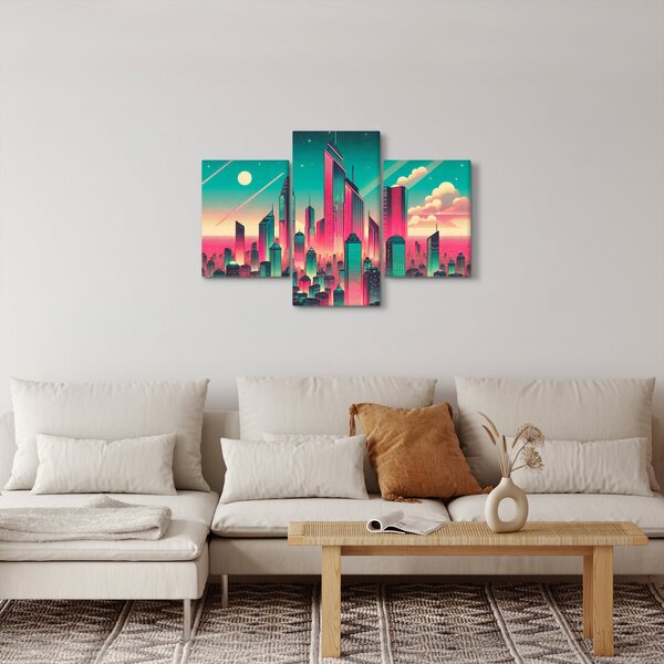 Slika – Veliki grad u pop-art stilu (90x60 cm)