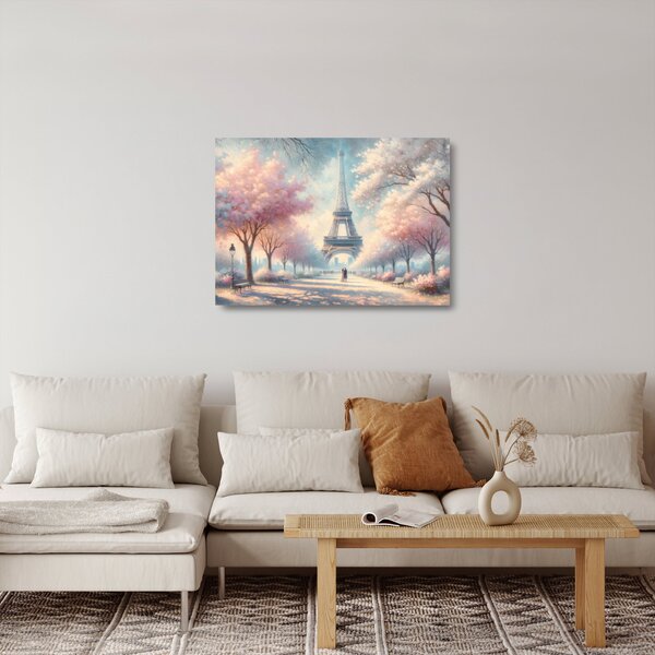 Staklena slika – Proljeće u Parizu (70x50 cm)