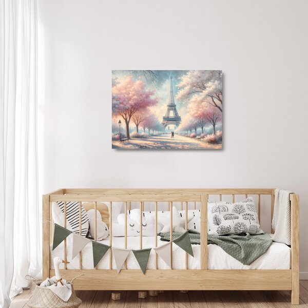 Staklena slika – Proljeće u Parizu (70x50 cm)