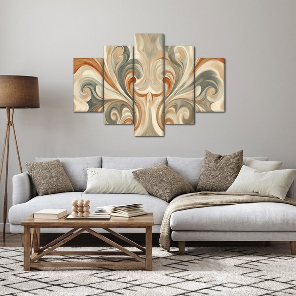 Slika - Vrtlozi u zemljanim tonovima (150x105 cm)