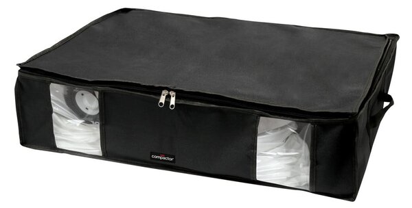 Crna kutija za odlaganje odjeće ispod kreveta Compactor XXL Black Edition 3D, 145 l