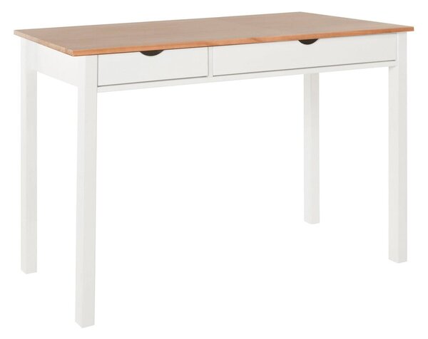 Bijelo-smeđi radni stol od bora Støraa Gava, dužine 120 cm