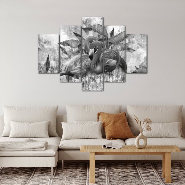 Slika - grafit flamingo (150x105 cm)