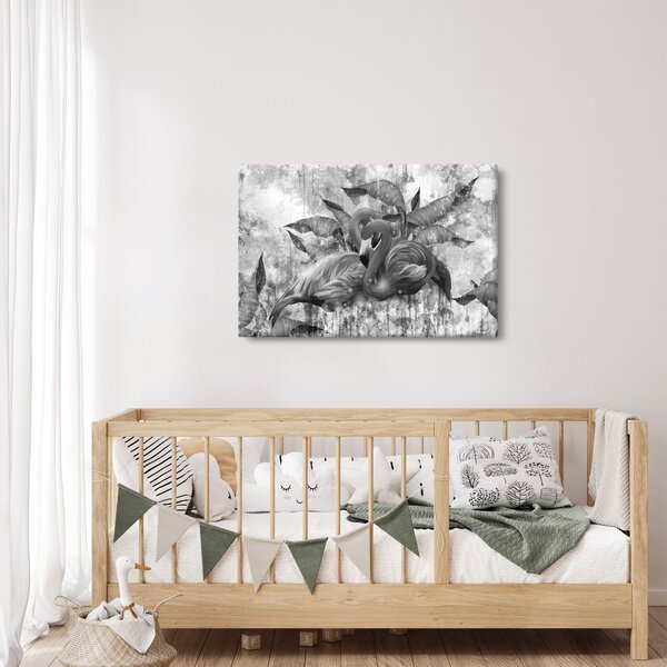 Slika - grafit flamingo (90x60 cm)