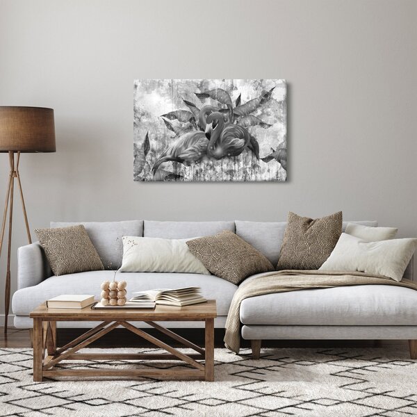 Slika - grafit flamingo (90x60 cm)