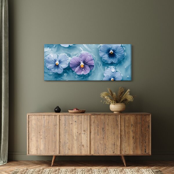 Slika - Ljubičice u vodi (120x50 cm)