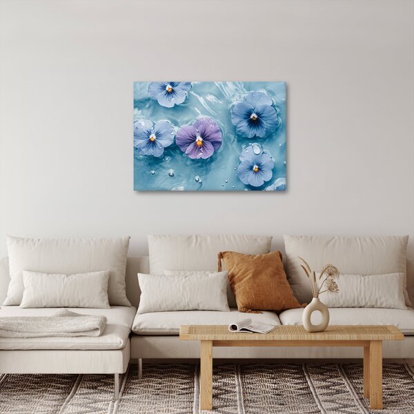 Slika - Ljubičice u vodi (70x50 cm)