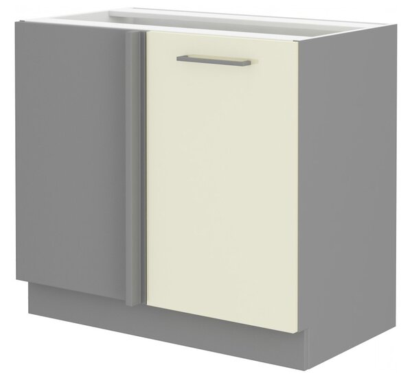 Zondo.hr Donji kuhinjski ormarić Kelyn 105 ND 1F BB (krem sjajna + siva). 1032748