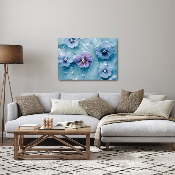 Slika - Ljubičice u vodi (70x50 cm)