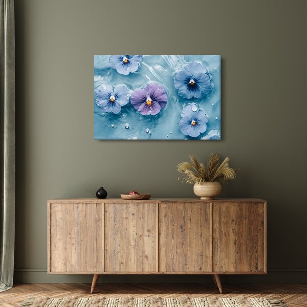 Slika - Ljubičice u vodi (90x60 cm)
