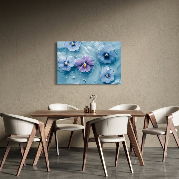 Slika - Ljubičice u vodi (90x60 cm)