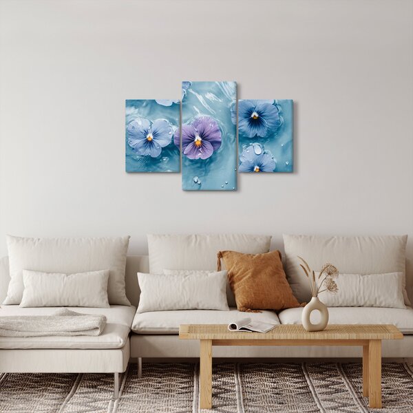 Slika - Ljubičice u vodi (90x60 cm)