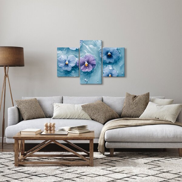 Slika - Ljubičice u vodi (90x60 cm)