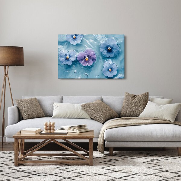 Slika - Ljubičice u vodi (90x60 cm)