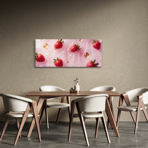 Slika - Jagode u mjehurićima (120x50 cm)