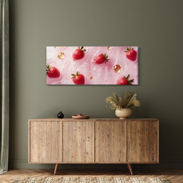 Slika - Jagode u mjehurićima (120x50 cm)