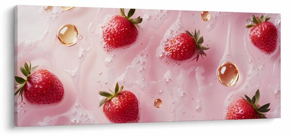 Slika - Jagode u mjehurićima (120x50 cm)