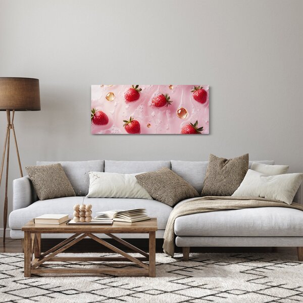 Slika - Jagode u mjehurićima (120x50 cm)