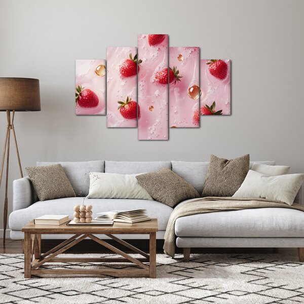 Slika - Jagode u mjehurićima (150x105 cm)