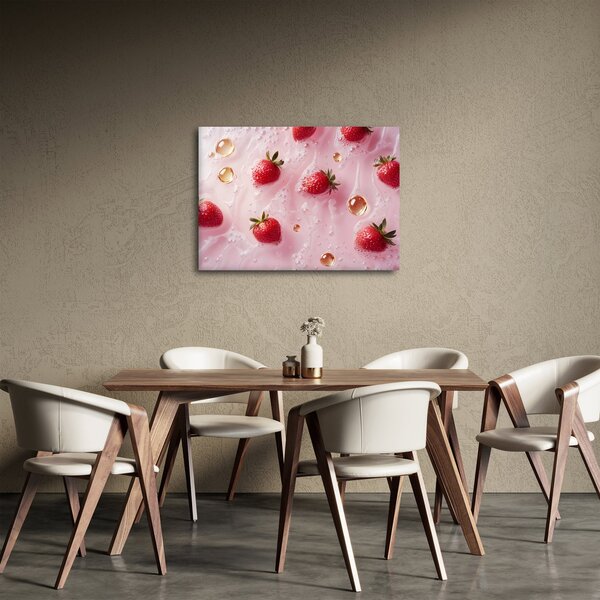 Slika - Jagode u mjehurićima (70x50 cm)