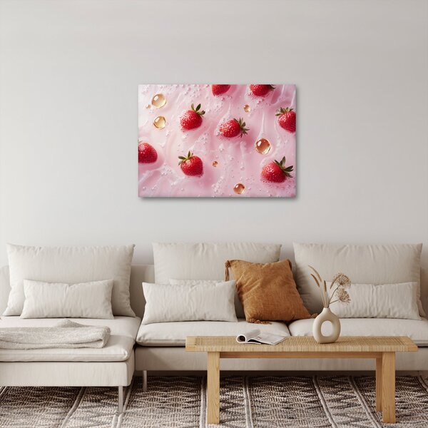 Slika - Jagode u mjehurićima (70x50 cm)