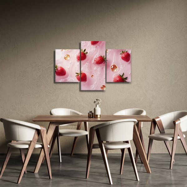 Slika - Jagode u mjehurićima (90x60 cm)