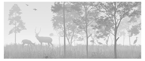 Slika - Livada sa jelenima (120x50 cm)