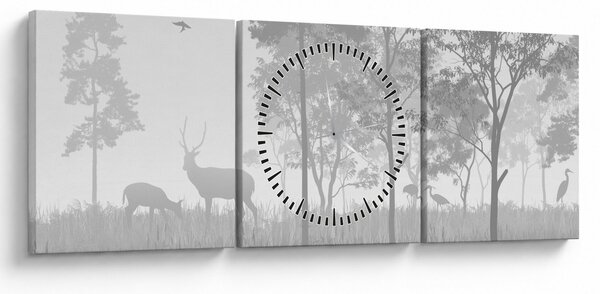 Slika - Livada sa jelenima (sa satom) (90x30 cm)