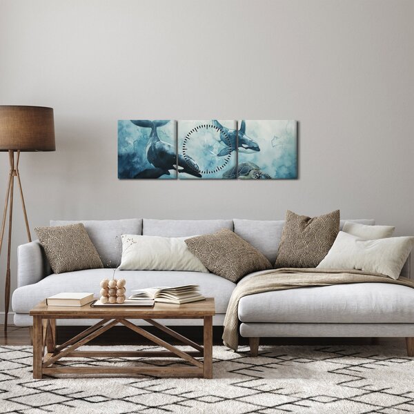 Slika - Podvodna slika (sa satom) (90x30 cm)