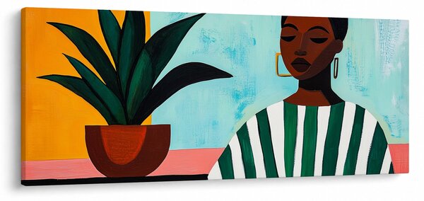 Slika - Žena s cvijetom (120x50 cm)