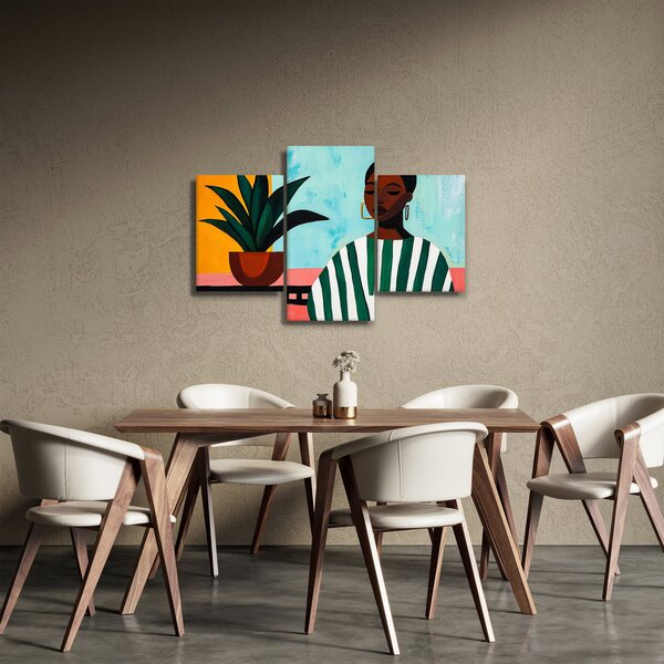 Slika - Žena s cvijetom (90x60 cm)