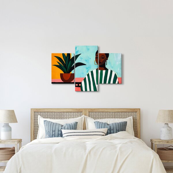 Slika - Žena s cvijetom (90x60 cm)