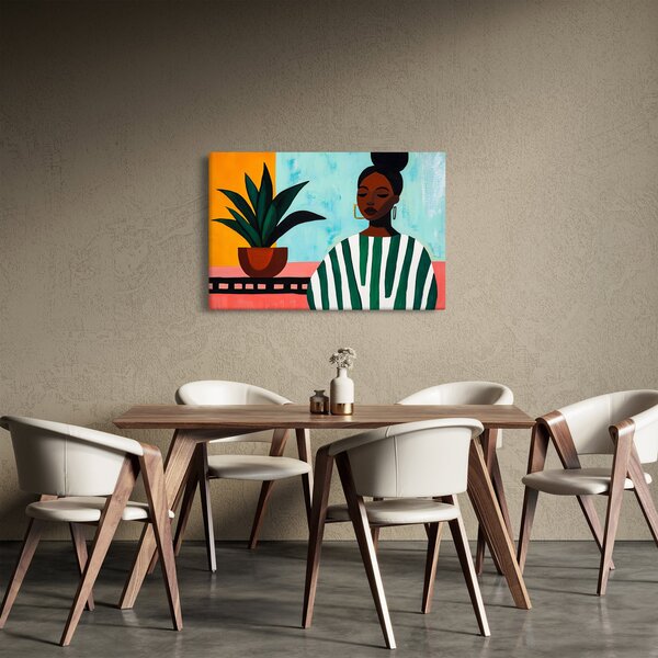 Slika - Žena s cvijetom (90x60 cm)