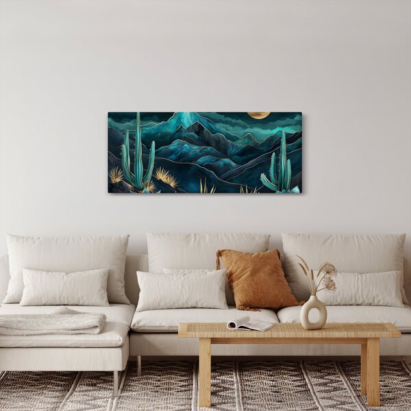 Slika - Tirkizna noć (120x50 cm)