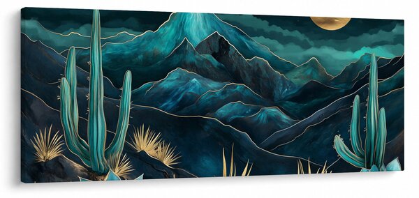 Slika - Tirkizna noć (120x50 cm)