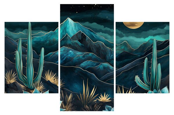 Slika - Tirkizna noć (90x60 cm)