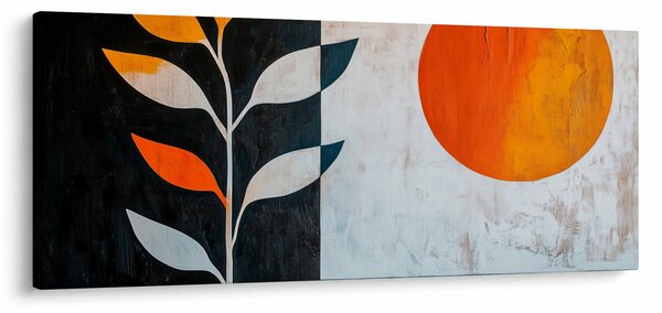 Slika - Apstrakcija biljke i sunca (120x50 cm)