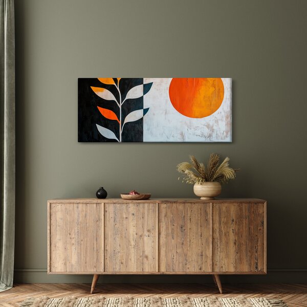Slika - Apstrakcija biljke i sunca (120x50 cm)