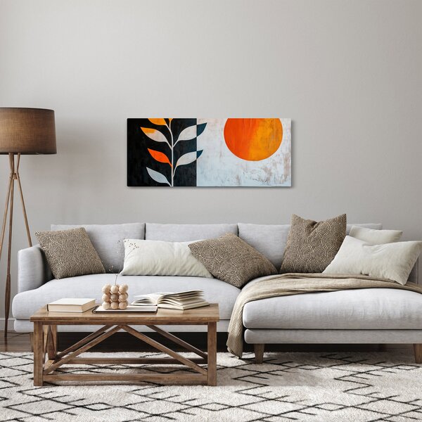 Slika - Apstrakcija biljke i sunca (120x50 cm)