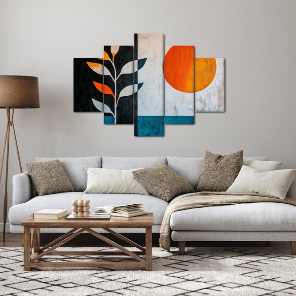 Slika - Apstrakcija biljke i sunca (150x105 cm)