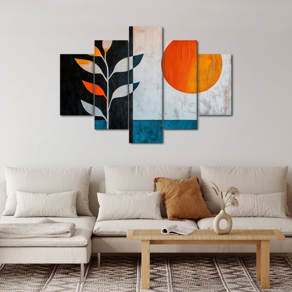 Slika - Apstrakcija biljke i sunca (150x105 cm)