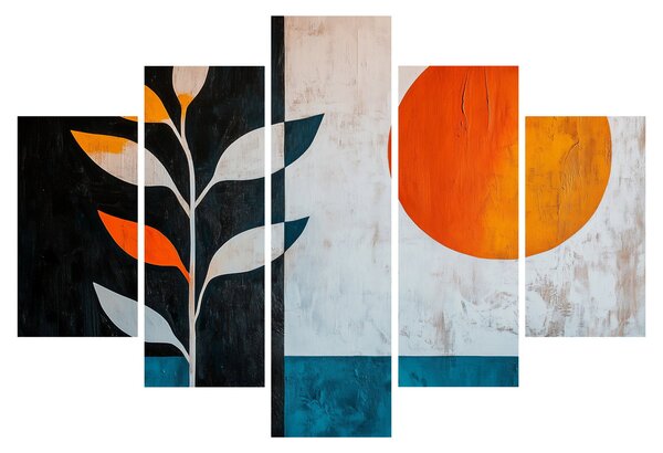 Slika - Apstrakcija biljke i sunca (150x105 cm)