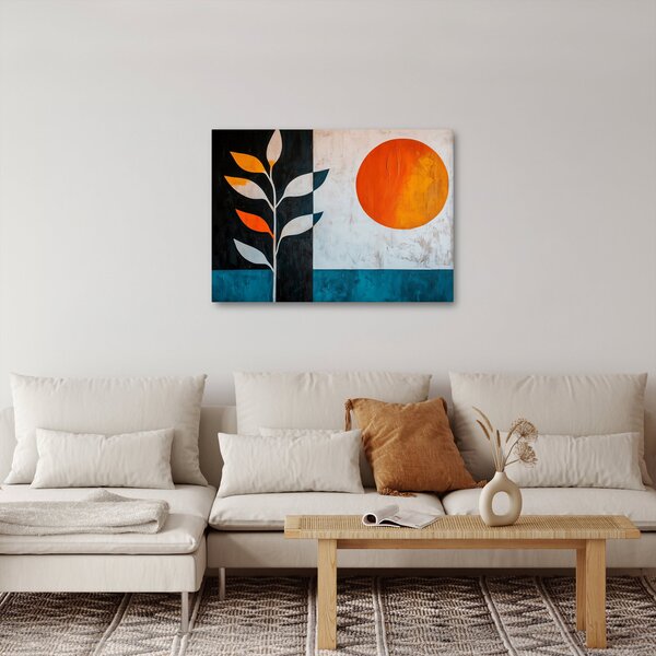 Slika - Apstrakcija biljke i sunca (70x50 cm)