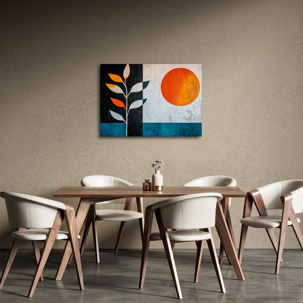 Slika - Apstrakcija biljke i sunca (70x50 cm)