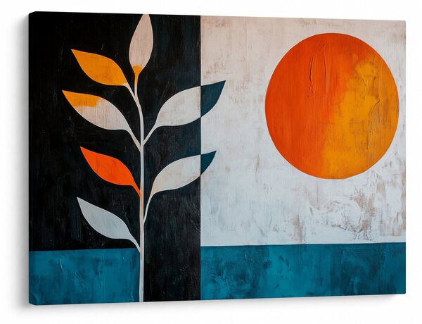 Slika - Apstrakcija biljke i sunca (70x50 cm)