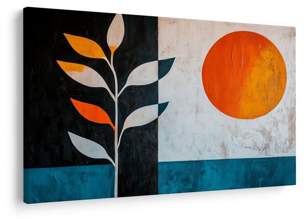 Slika - Apstrakcija biljke i sunca (90x60 cm)