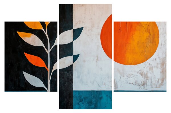 Slika - Apstrakcija biljke i sunca (90x60 cm)